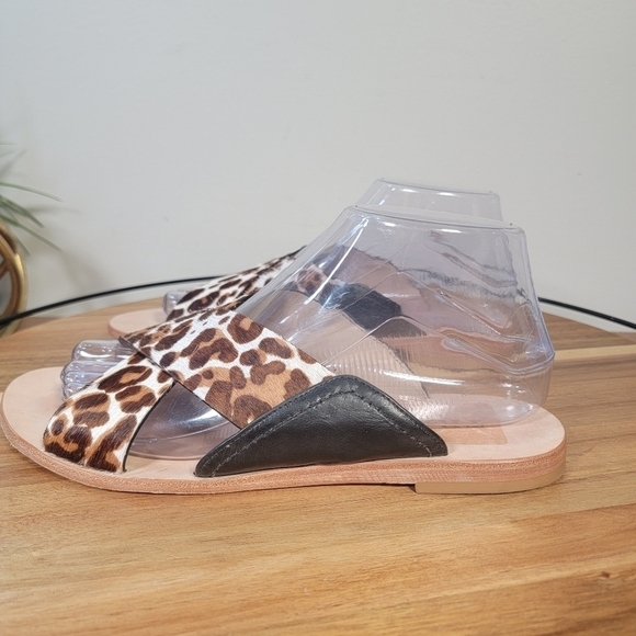 Trask Sandi Leopard Print Calf Hair Leather Size 8 - Picture 5 of 17